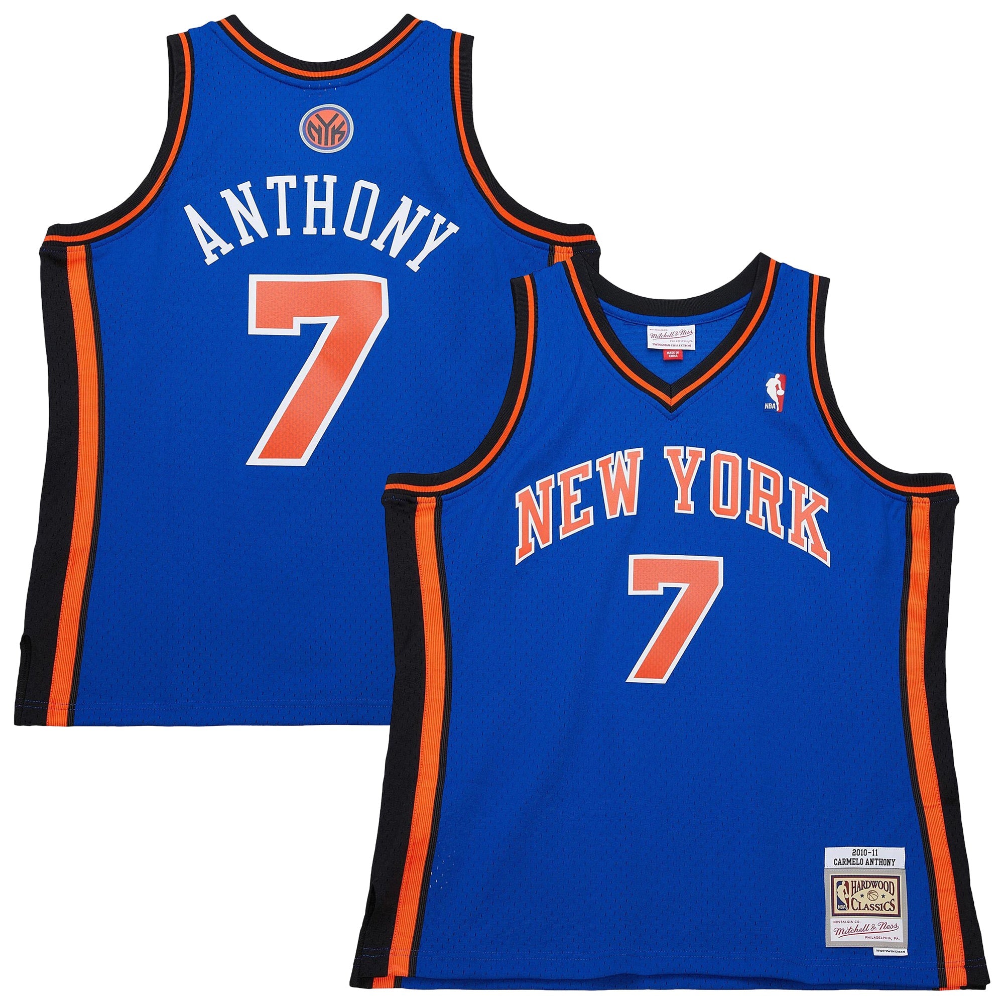 Carmelo Anthony New York Knicks Mitchell &amp; Ness 2010/11 Swingman Jersey - Blue