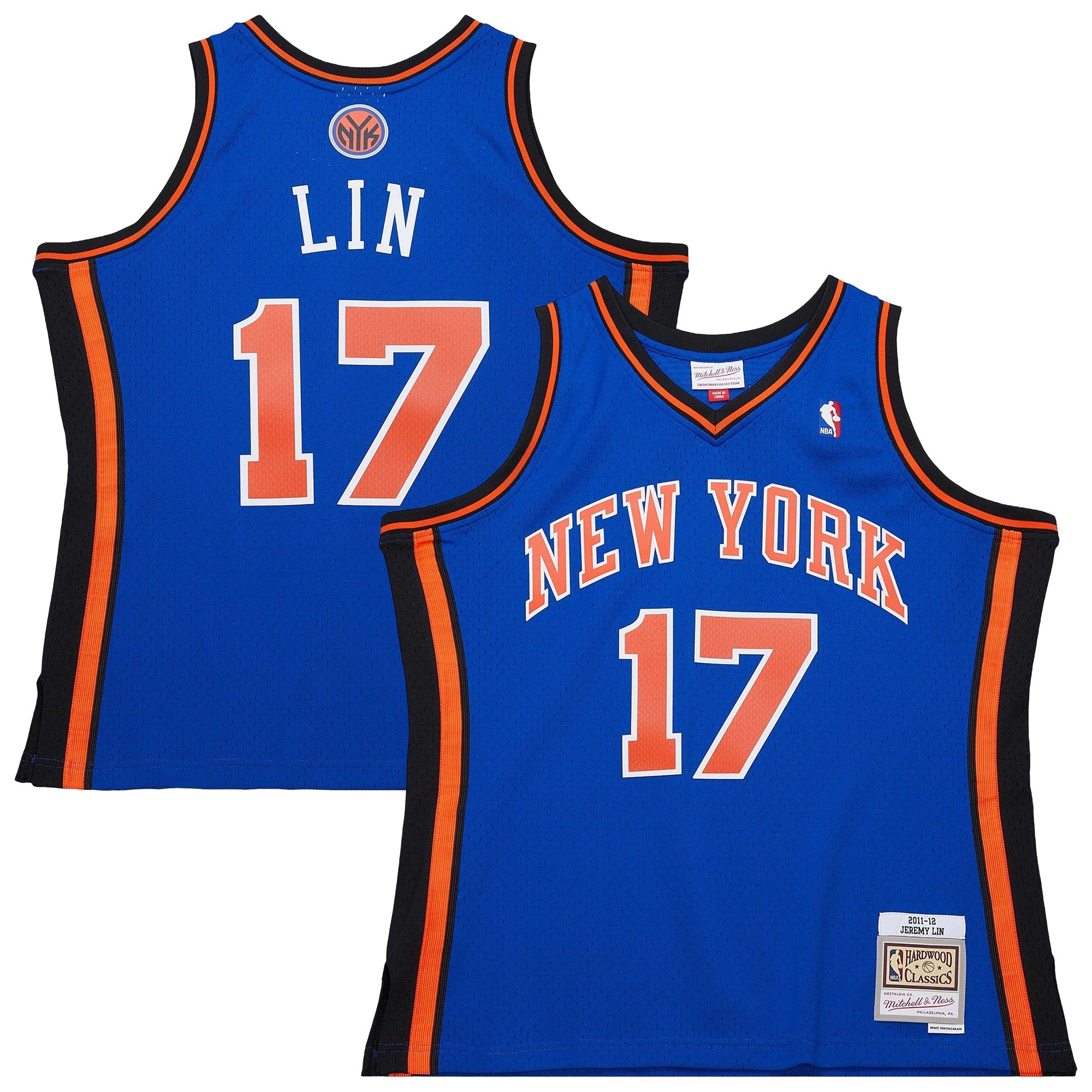 Jeremy Lin New York Knicks Mitchell &amp; Ness 2011/12 Swingman Jersey - Blue