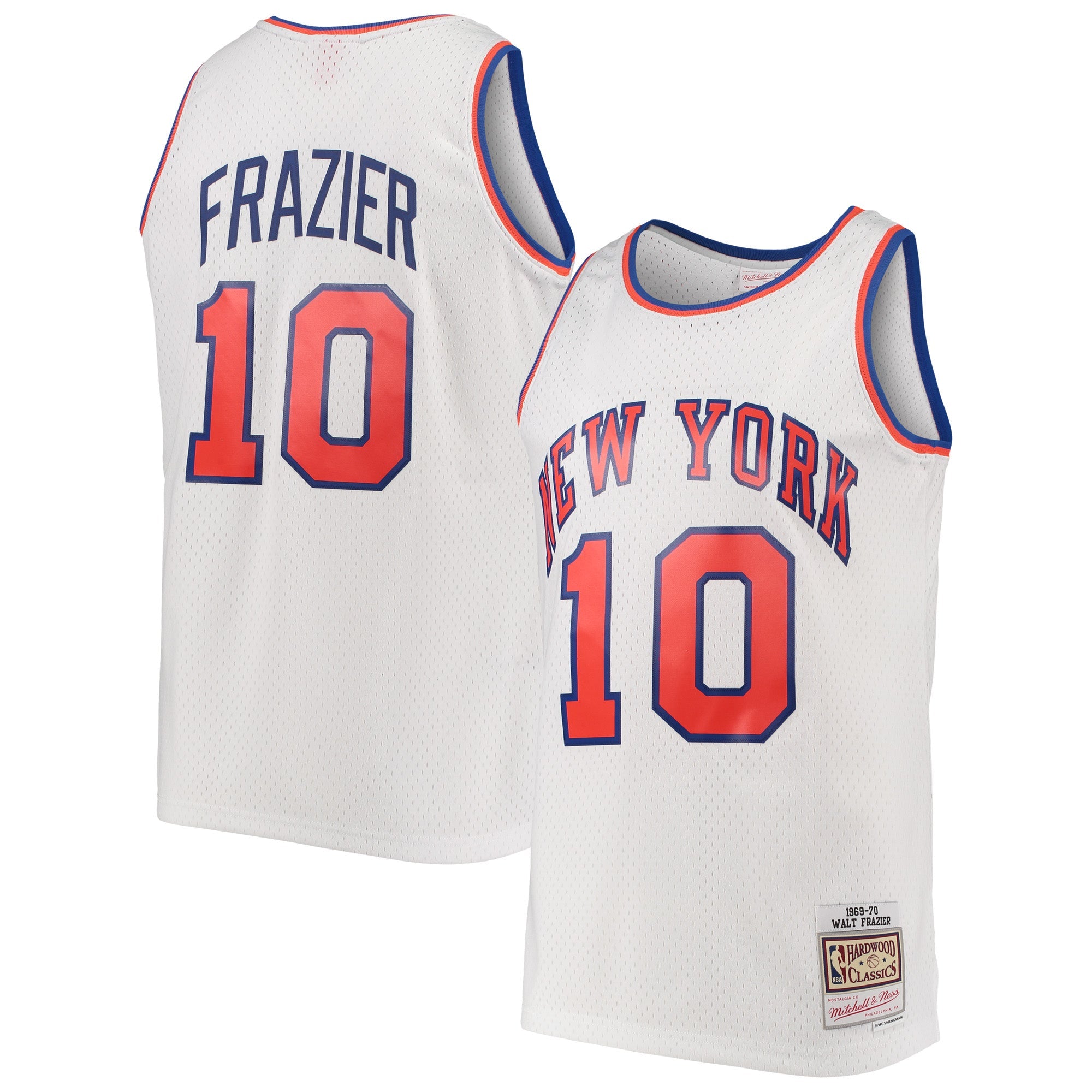 Walt Frazier New York Knicks Mitchell &amp; Ness Hardwood Classics Swingman Jersey - White