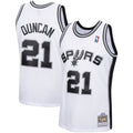 Tim Duncan San Antonio Spurs Mitchell &amp; Ness 1998/99 Hardwood Classics Swingman Jersey - White