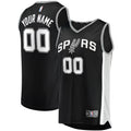 San Antonio Spurs Fanatics Fast Break Custom Replica Jersey Black - Icon Edition