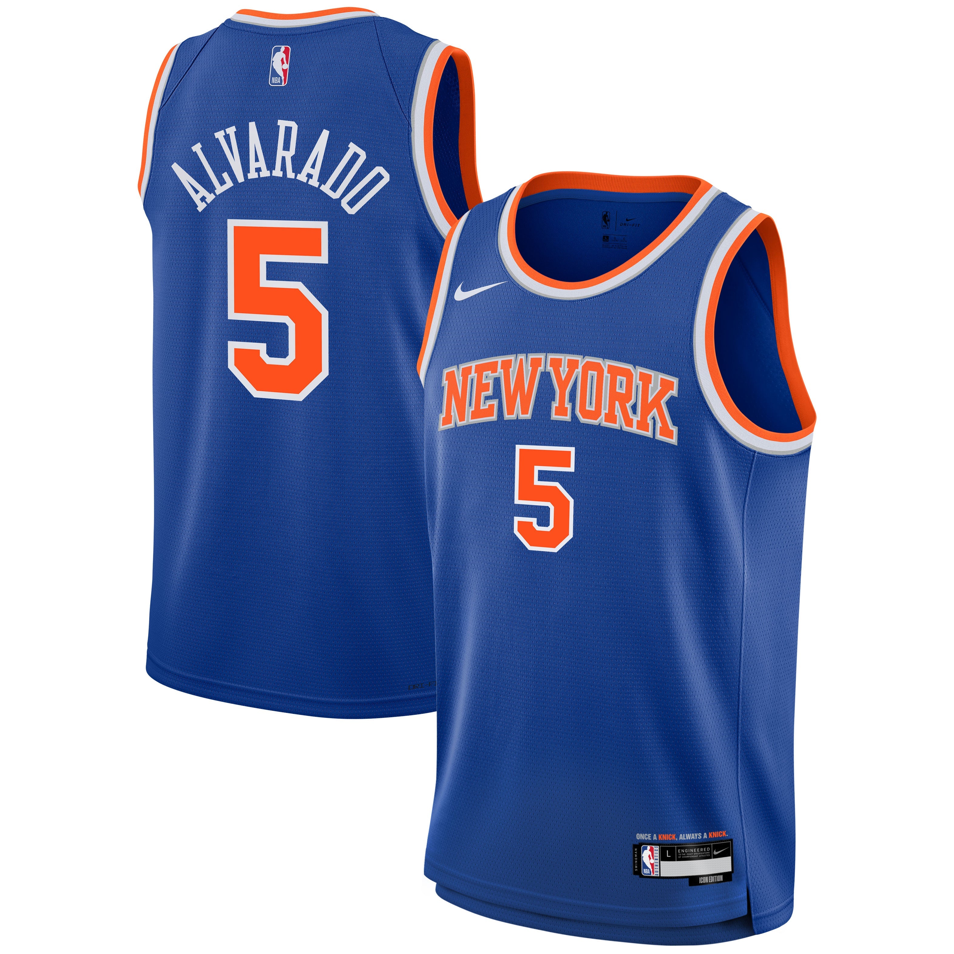 Jose Alvarado New York Knicks Nike Youth Swingman Jersey - Icon Edition - Blue