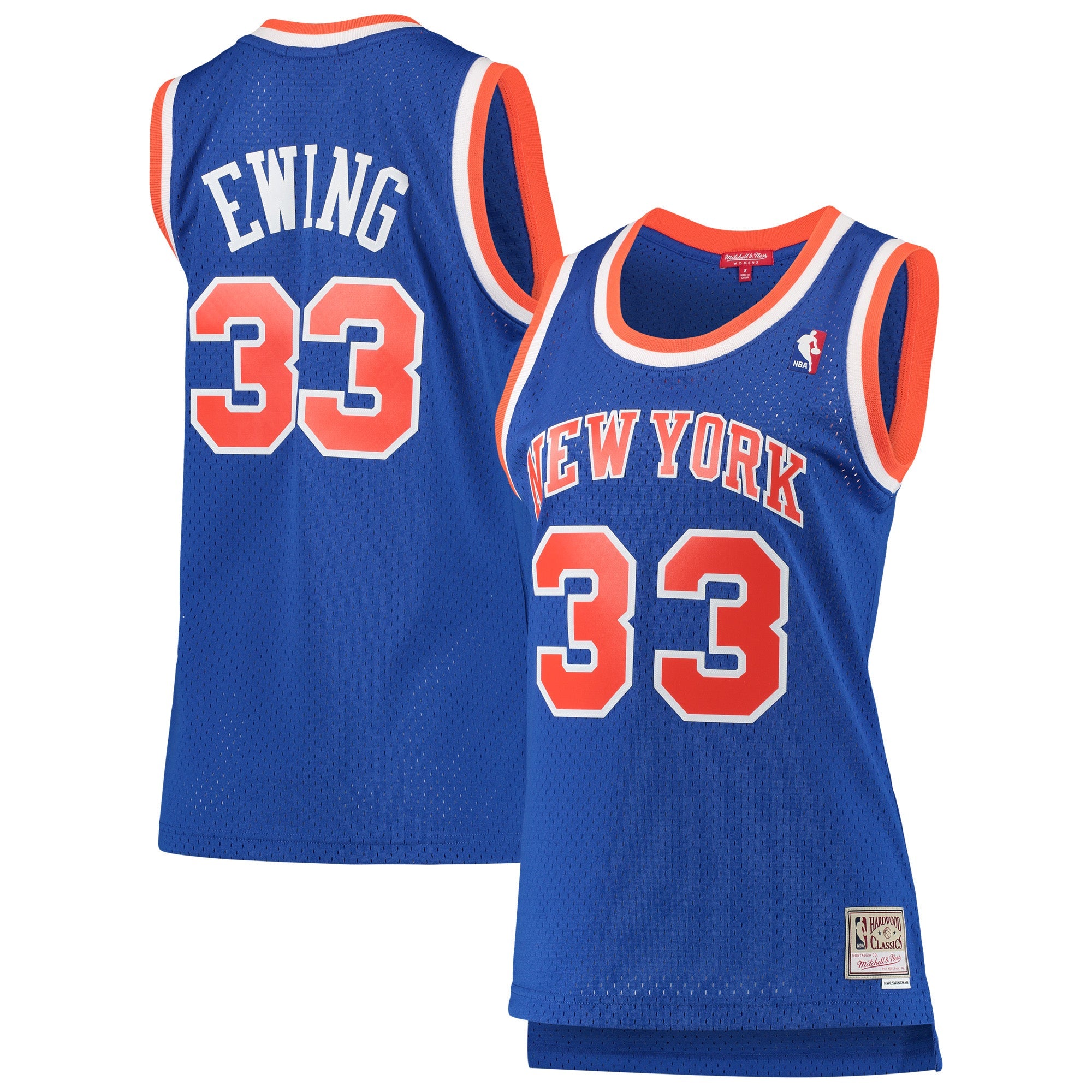 Patrick Ewing New York Knicks Mitchell &amp; Ness Women's 1991/92 Hardwood Classics Swingman Jersey - Blue