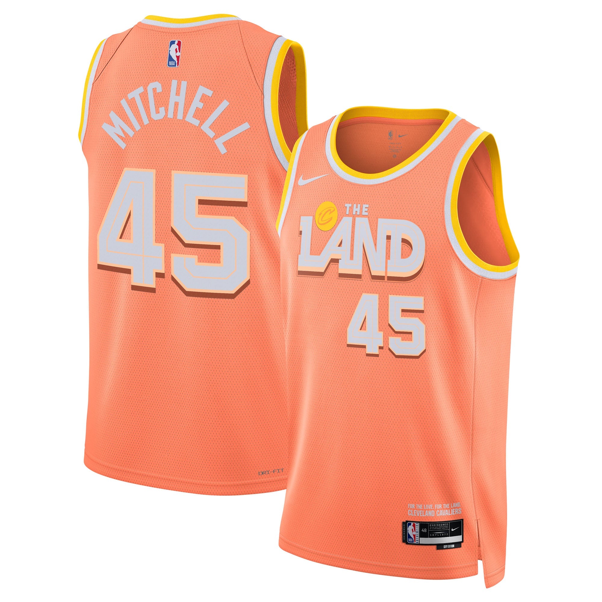 Donovan Mitchell Cleveland Cavaliers Nike Unisex 2025/26 Swingman Jersey - Orange - City Edition
