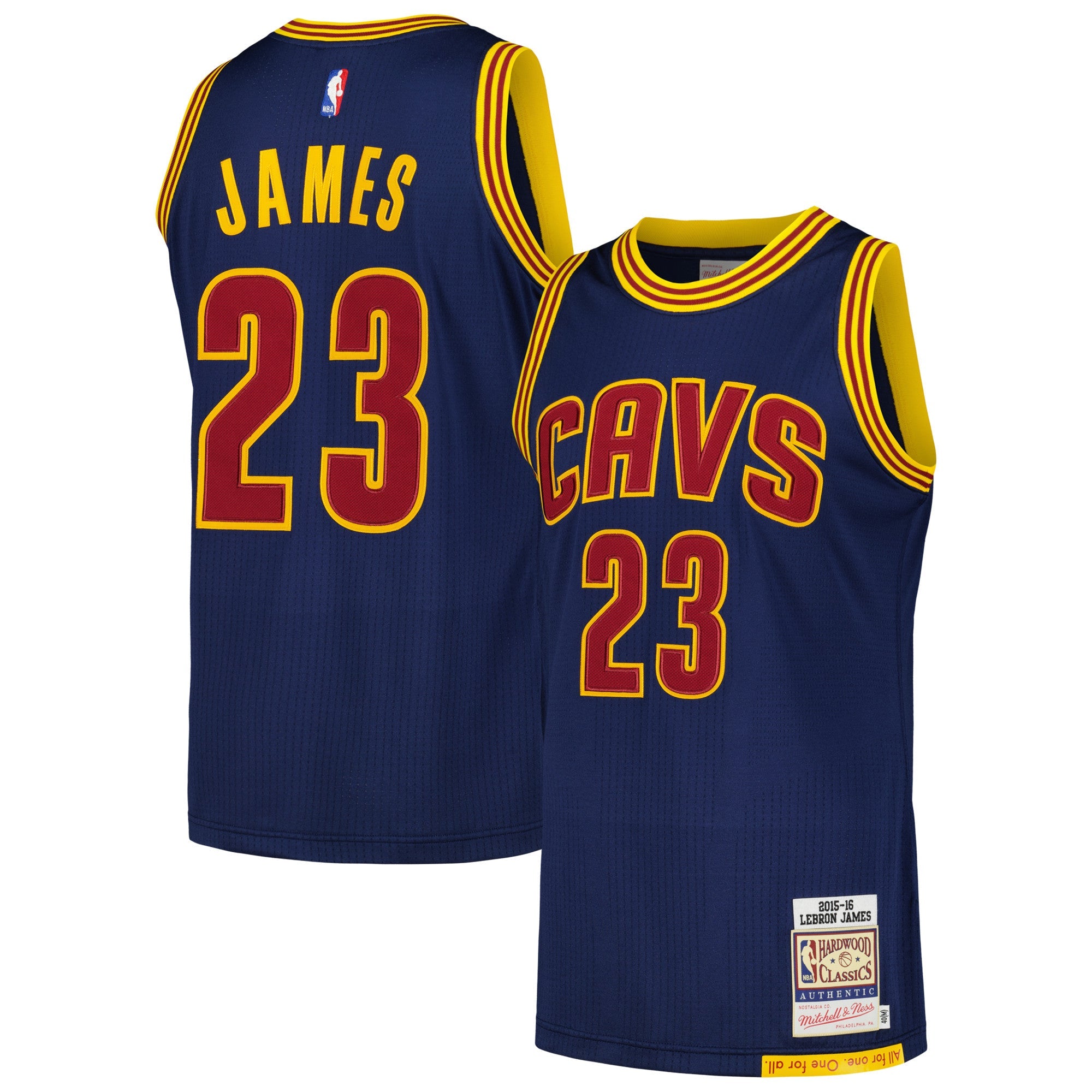 LeBron James Cleveland Cavaliers Mitchell &amp; Ness 2015/16 Hardwood Classics Authentic Jersey - Navy