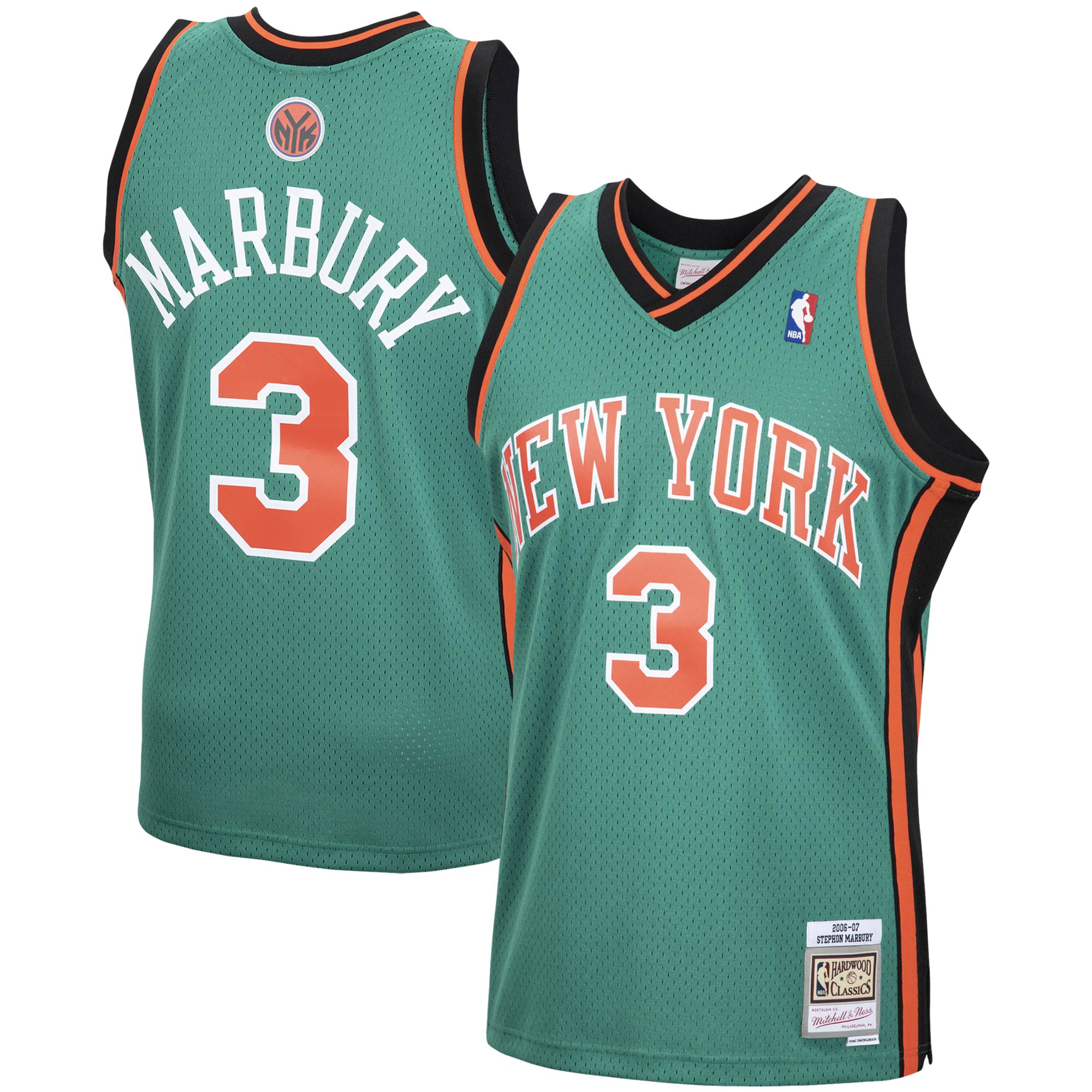 Stephon Marbury New York Knicks Mitchell &amp; Ness 2006/07 Hardwood Classics Swingman Jersey - Green