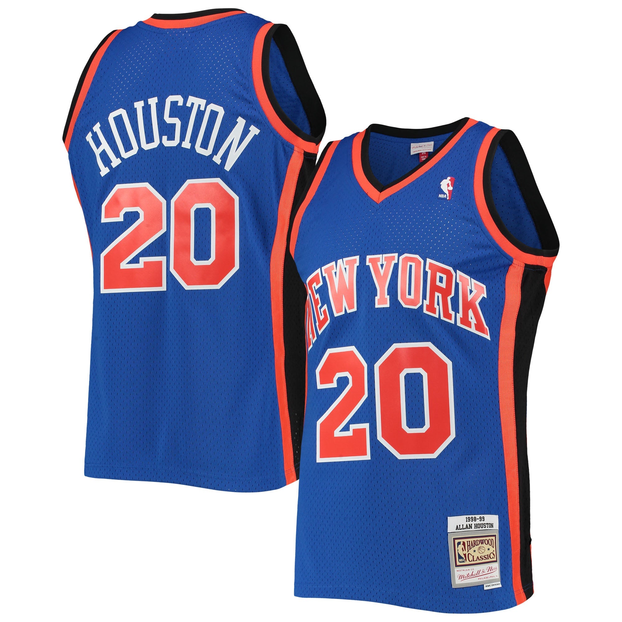 Allan Houston New York Knicks Mitchell &amp; Ness Hardwood Classics Swingman Jersey - Blue