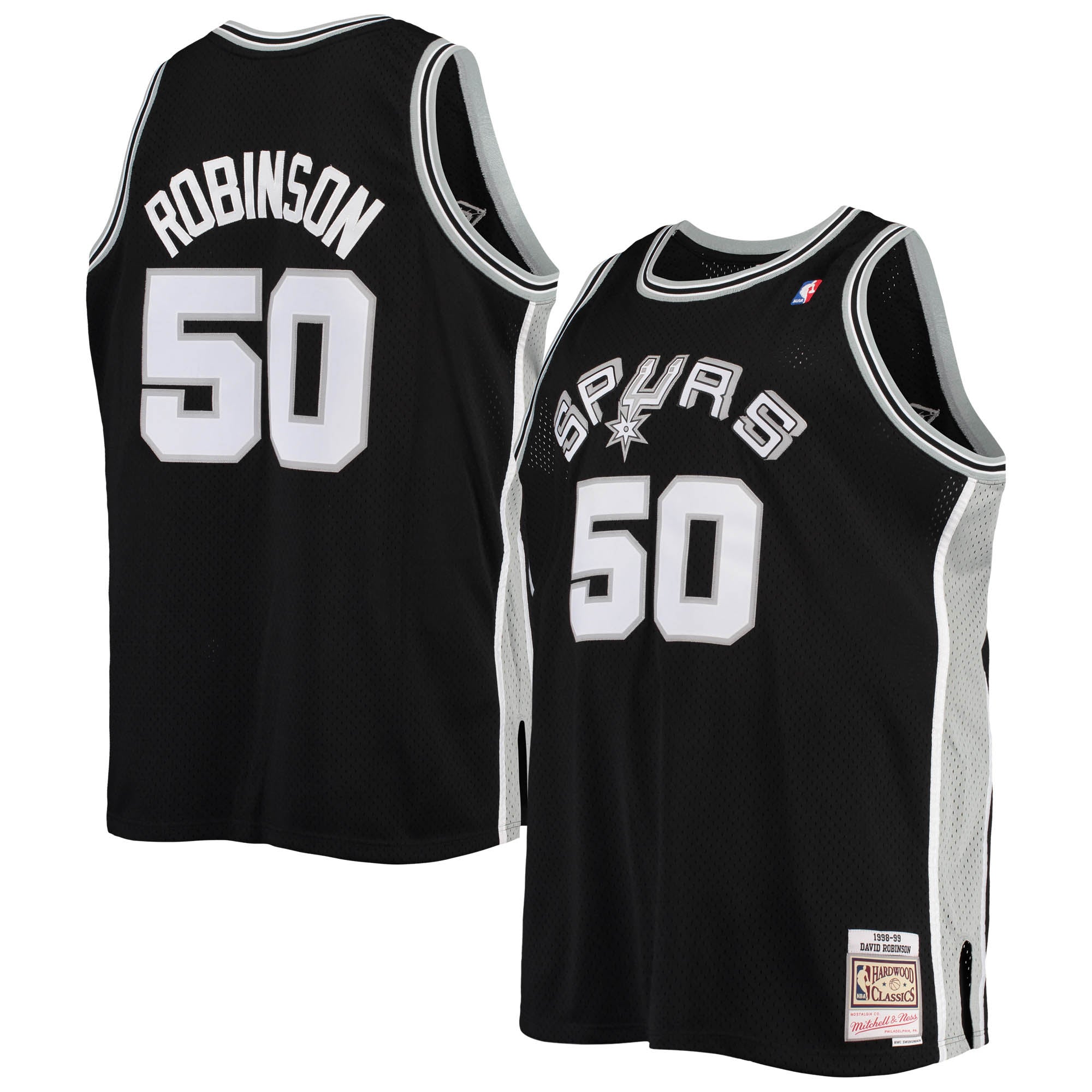 David Robinson San Antonio Spurs Mitchell &amp; Ness 1998/99 Big &amp; Tall Hardwood Classics Swingman Jersey - Black