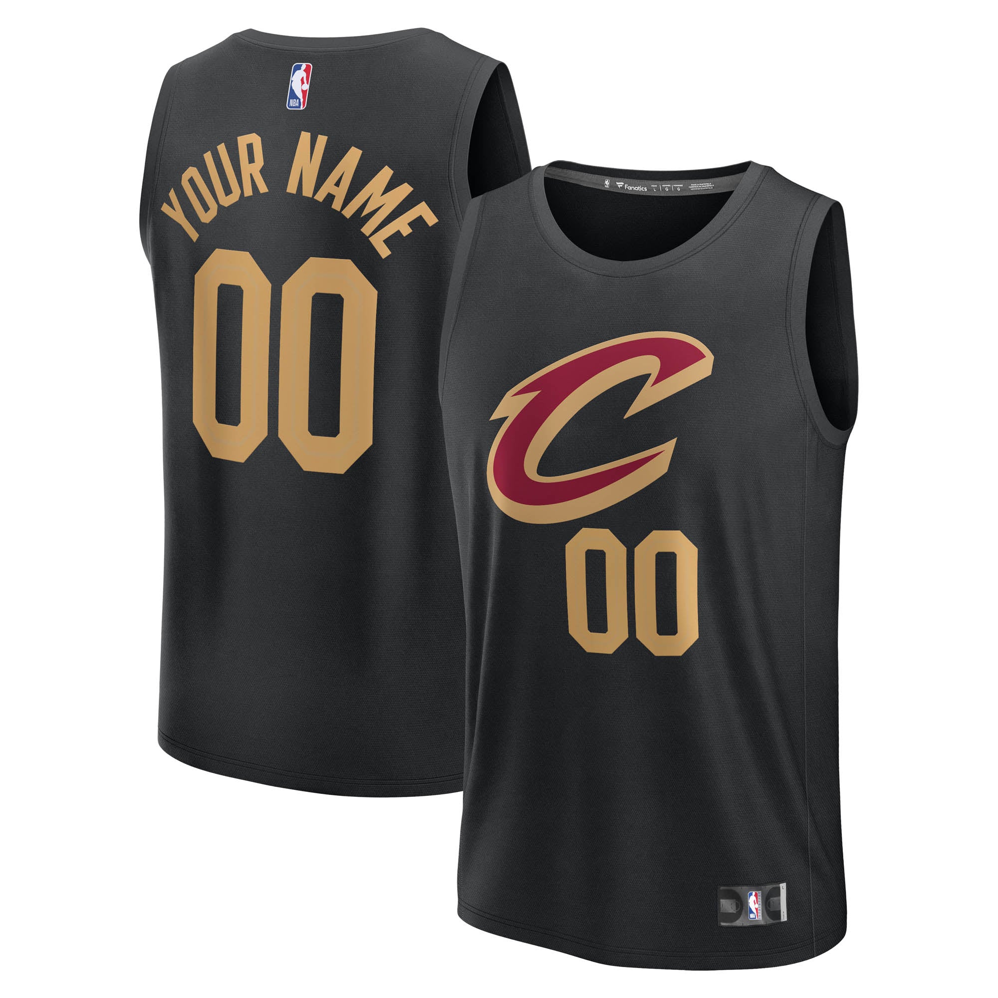 Cleveland Cavaliers Fanatics Fast Break Custom Jersey - Icon Edition - Black