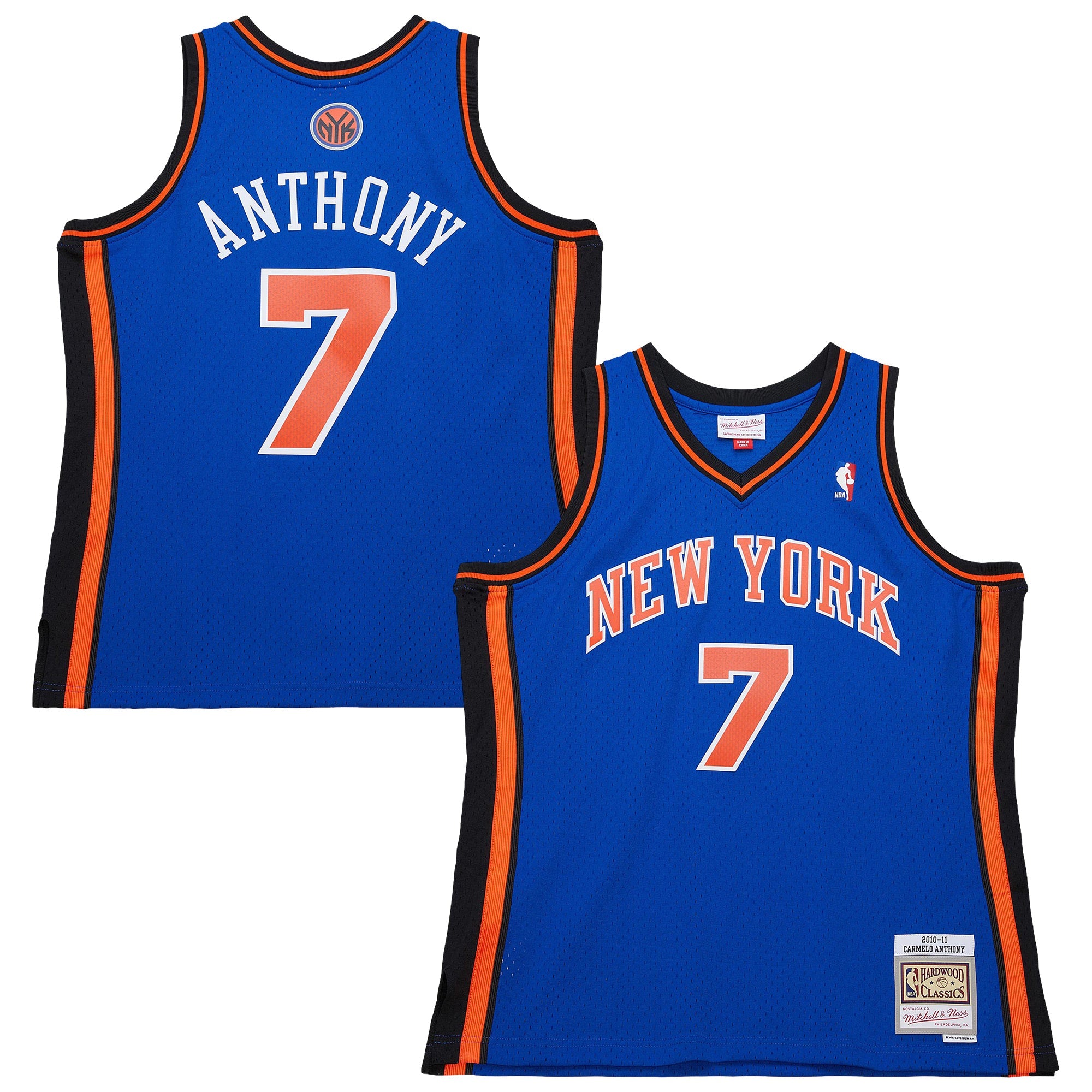 Carmelo Anthony New York Knicks Mitchell &amp; Ness Big &amp; Tall 2010/11 Swingman Jersey - Blue