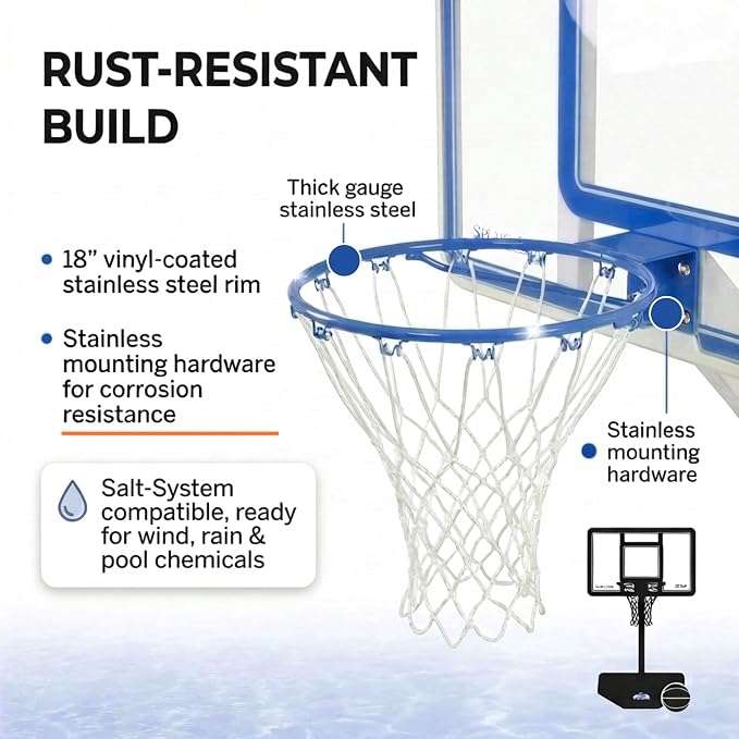 Dunn-Rite Splash & Shoot Pool Basketball Hoop