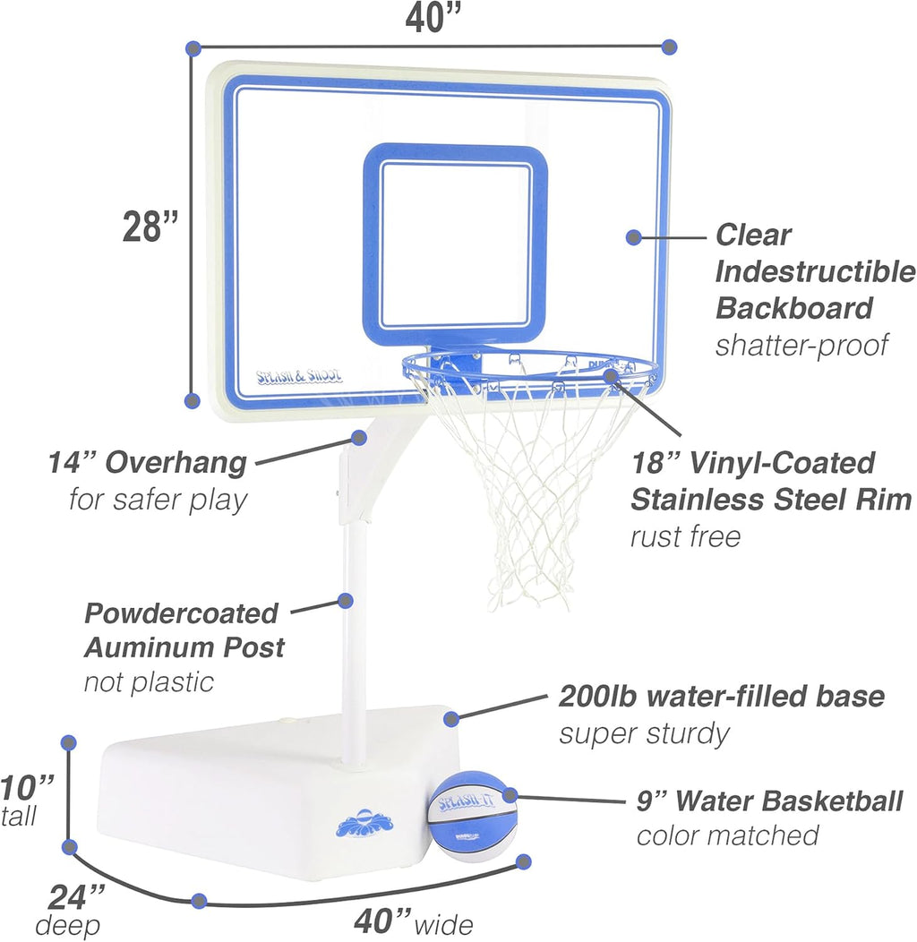 Dunn-Rite Splash & Shoot Pool Basketball Hoop