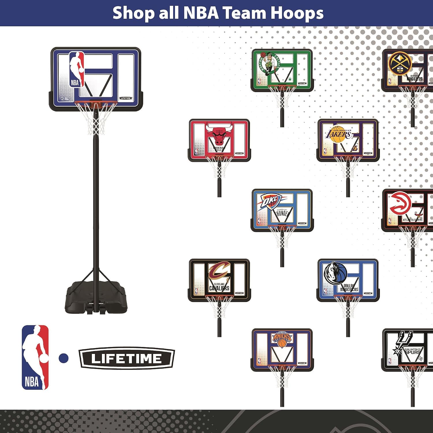 Lifetime NBA League Edition Portable Basketball Hoop