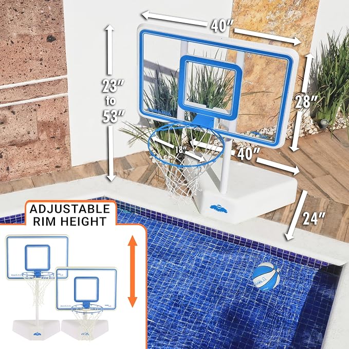 Dunn-Rite Splash & Shoot Pool Basketball Hoop