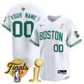 Boston Celtics 2024 Final & Champions Patch Baseball Custom Jersey - All Stitched - Men, Association