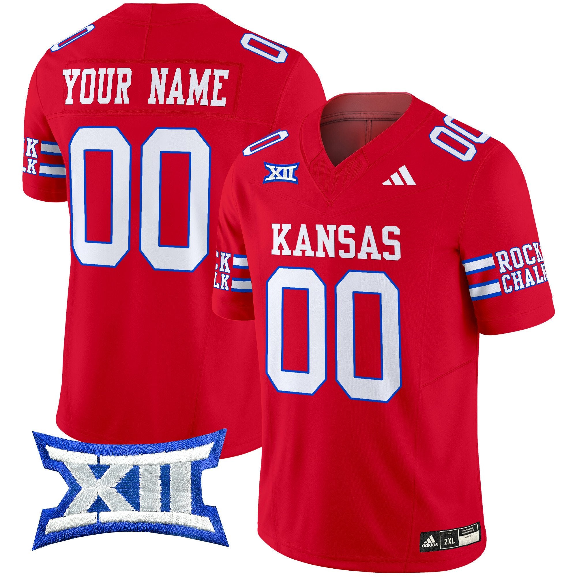 Kansas Jayhawks 2024 Vapor Limited Custom Jersey - All Stitched - Men, Red
