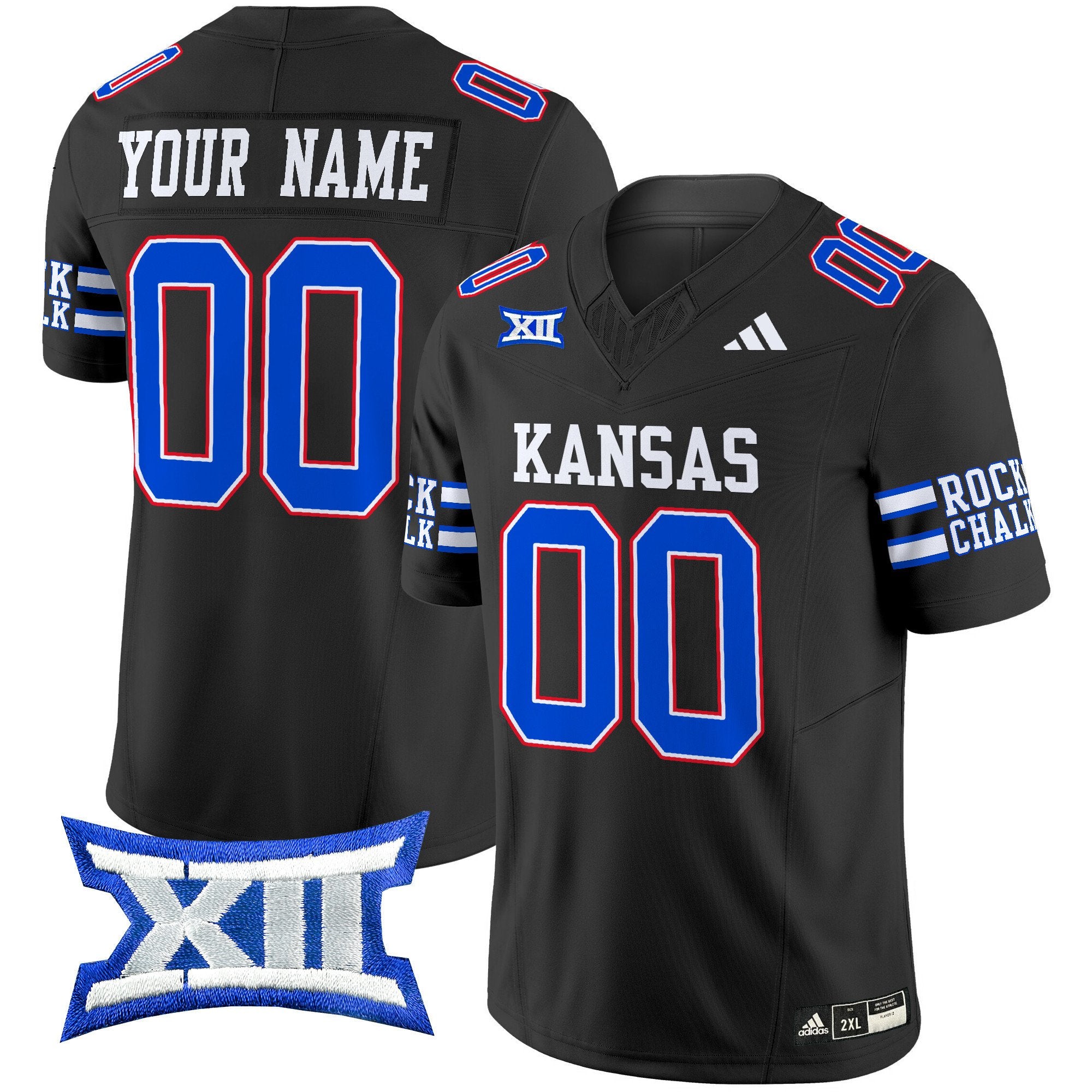 Kansas Jayhawks 2024 Vapor Limited Custom Jersey - All Stitched - Men, Black