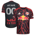 New York Red Bulls adidas 2026 The Rooted Kit On-Field Patch Custom Jersey - Black