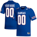 Kansas Jayhawks adidas Custom Football Jersey - Royal
