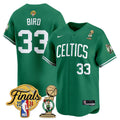 Men's Boston Celtics 2024 Final & Champions Patch Baseball Jersey V2 - All Stitched - Icon, Larry Bird