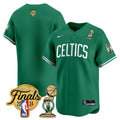 Men's Boston Celtics 2024 Final & Champions Patch Baseball Jersey V2 - All Stitched - Icon, Team