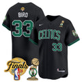 Men's Boston Celtics 2024 Final & Champions Patch Baseball Jersey V2 - All Stitched - Statement, Larry Bird