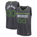 Minnesota Timberwolves Fanatics Fastbreak Custom Jersey - Statement Edition - Anthracite