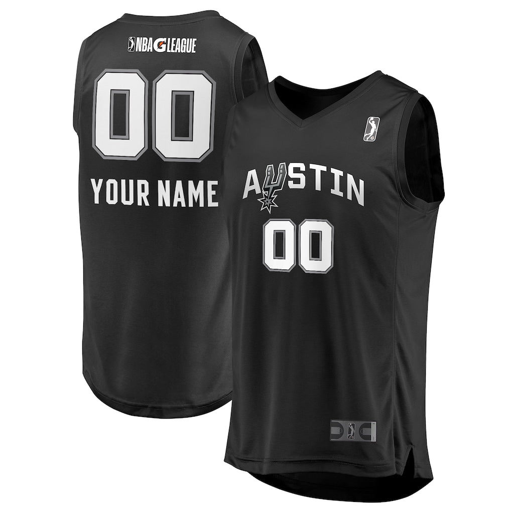 Austin Spurs Fanatics NBA G League Fast Break Home Custom Jersey - Black