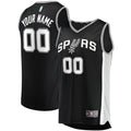 San Antonio Spurs Fanatics Fast Break Custom Jersey Black - Icon Edition