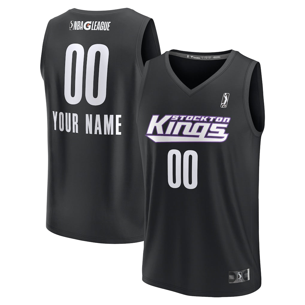 Stockton Kings Fanatics NBA G League Fast Break Home Custom Jersey - Black