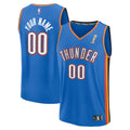Oklahoma City Thunder Fanatics 2025 NBA Finals Champions Fast Break Custom Jersey - Blue - Icon Edition