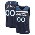 Minnesota Timberwolves Fanatics Fastbreak Custom Jersey - Icon Edition - Navy