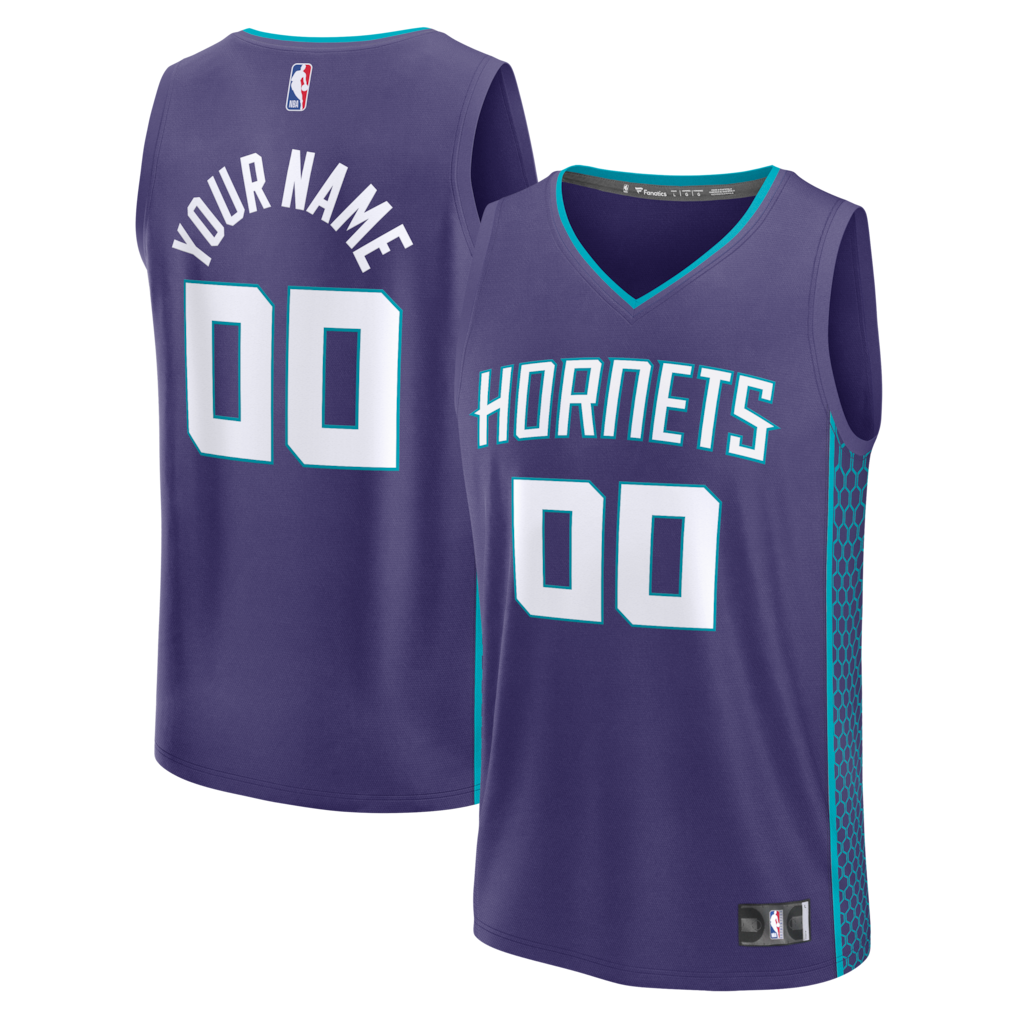 Charlotte Hornets Fanatics Fastbreak Custom Jersey - Statement Edition - Purple