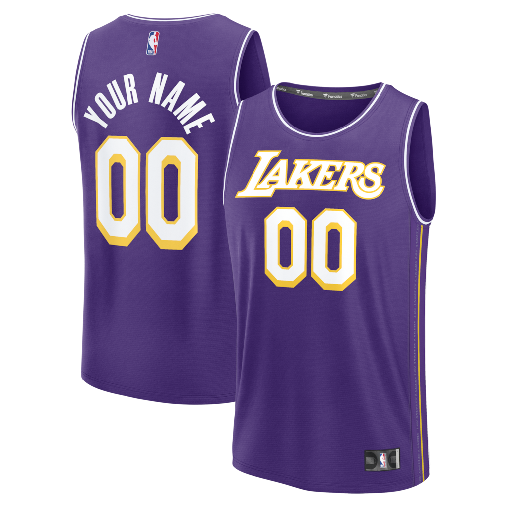 Los Angeles Lakers Fanatics Fastbreak Custom Jersey - Statement Edition - Purple