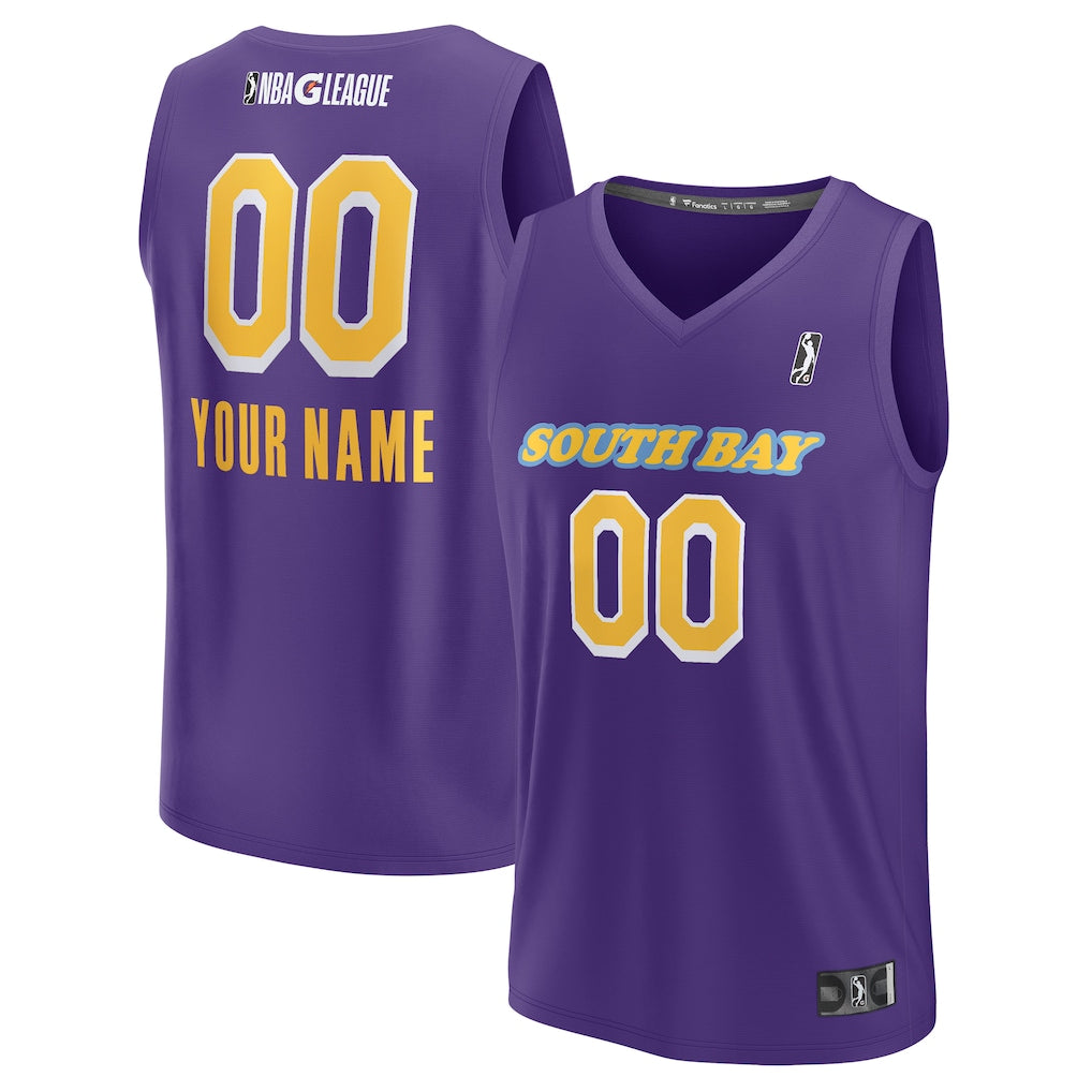 South Bay Lakers Fanatics Fast Break Custom Jersey - Purple