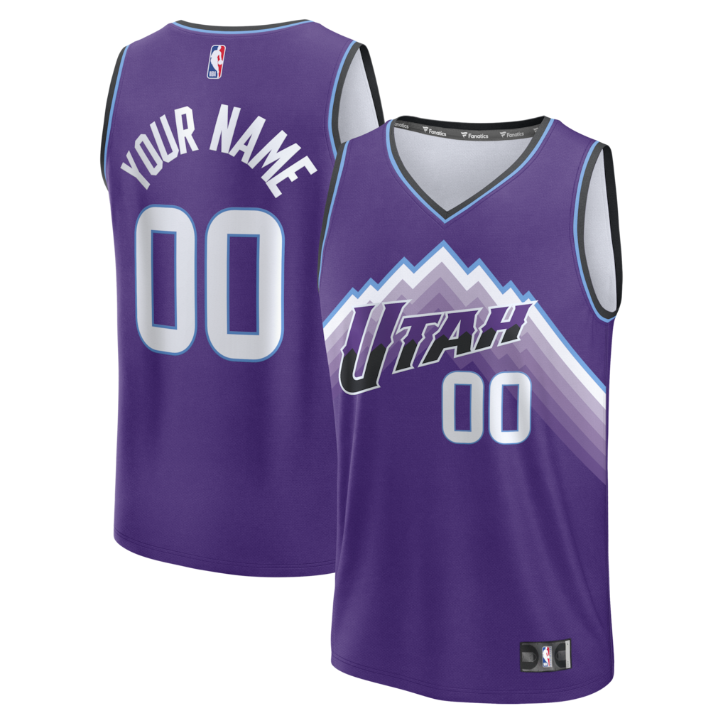 Utah Jazz Fanatics Fast Break Custom Jersey - Purple - Icon Edition