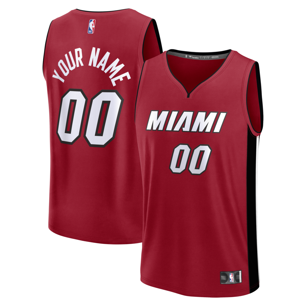 Miami Heat Fanatics Fastbreak Custom Jersey - Statement Edition - Red