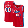 Philadelphia 76ers Fanatics Fastbreak Custom Jersey - Statement Edition - Red