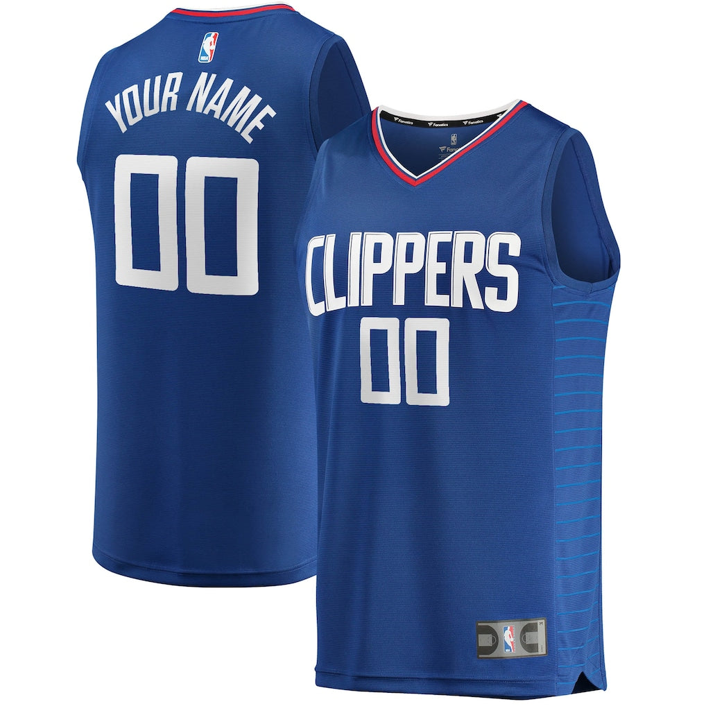 LA Clippers Fanatics Fast Break Custom Jersey Royal - Icon Edition