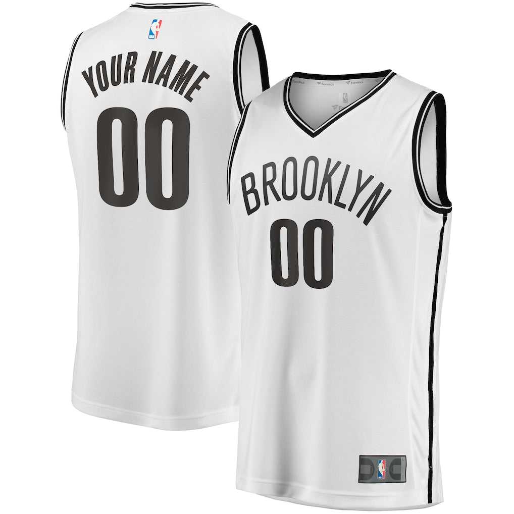 Brooklyn Nets Fanatics Fast Break Custom Jersey - Association Edition - White