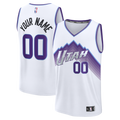 Utah Jazz Fanatics Fast Break Custom Jersey - White - Association Edition