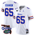 Men's Florida Gators 2023 Vapor Limited Jersey - Florida Map - All Stitched - White, Kingsley Eguakun