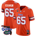 Men's Florida Gators 2023 Vapor Limited Jersey - Florida Map - All Stitched - Orange, Kingsley Eguakun