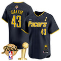 Men's Indiana Pacers 2025 Champions Vapor Baseball Jersey - All Stitched - Icon, Pascal Siakam