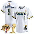 Men's Indiana Pacers 2025 Champions Vapor Baseball Jersey - All Stitched - Association, T.J. McConnell