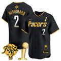 Men's Indiana Pacers 2025 Champions Vapor Baseball Jersey - All Stitched - Black Gold, Andrew Nembhard
