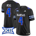 Men's Kansas Jayhawks 2024 Vapor Limited Jersey - All Stitched - Black, Devin Neal