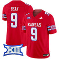 Men's Kansas Jayhawks 2024 Vapor Limited Jersey - All Stitched - Red, Jason Bean