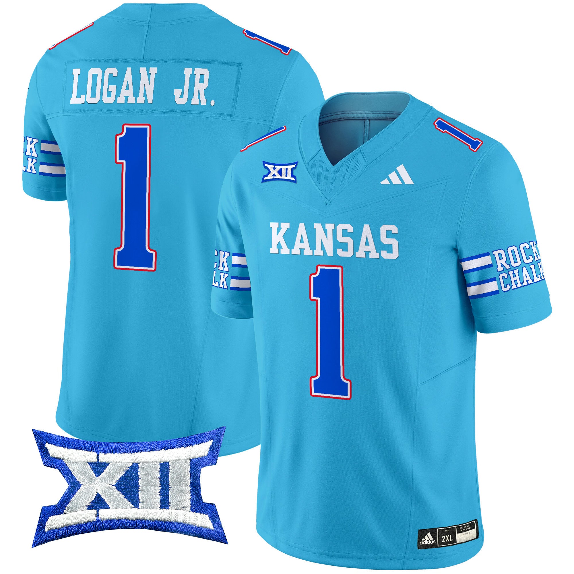 Men's Kansas Jayhawks 2024 Vapor Limited Jersey - All Stitched - Old KU, Kenny Logan Jr.