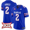 Men's Kansas Jayhawks 2024 Vapor Limited Jersey - All Stitched - Royal, Lawrence Arnold